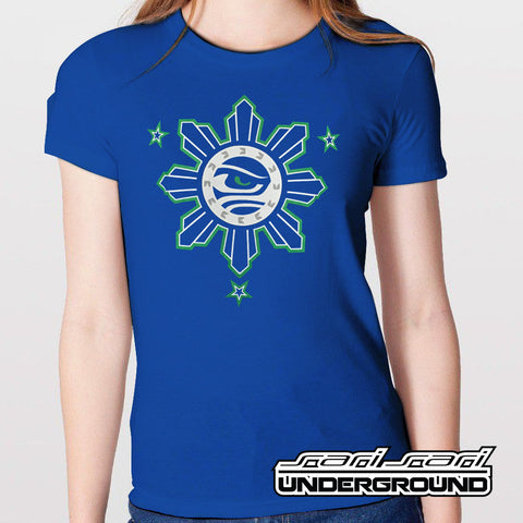 S3S: Seahawks Sun Retro Women's Tee