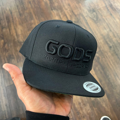 GEV: Flat Bill SnapBack (Black on Black)