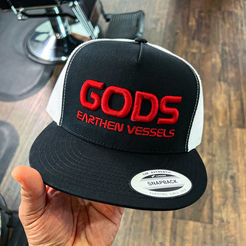 GEV: Black Trucker SnapBack w/ White Mesh