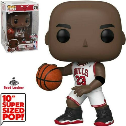 NBA Michael Jordan Funko Pop 10 Inch Foot Locker Exclusive White Jersey #76